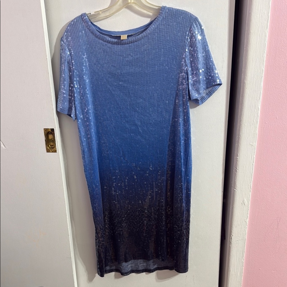 MICHAEL Michael Kors Blue Sequin Dress